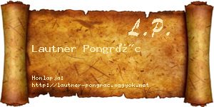 Lautner Pongrác névjegykártya